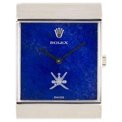 Rolex White Gold King Midas Cellini Omani Crest Manual Wind Wristwatch