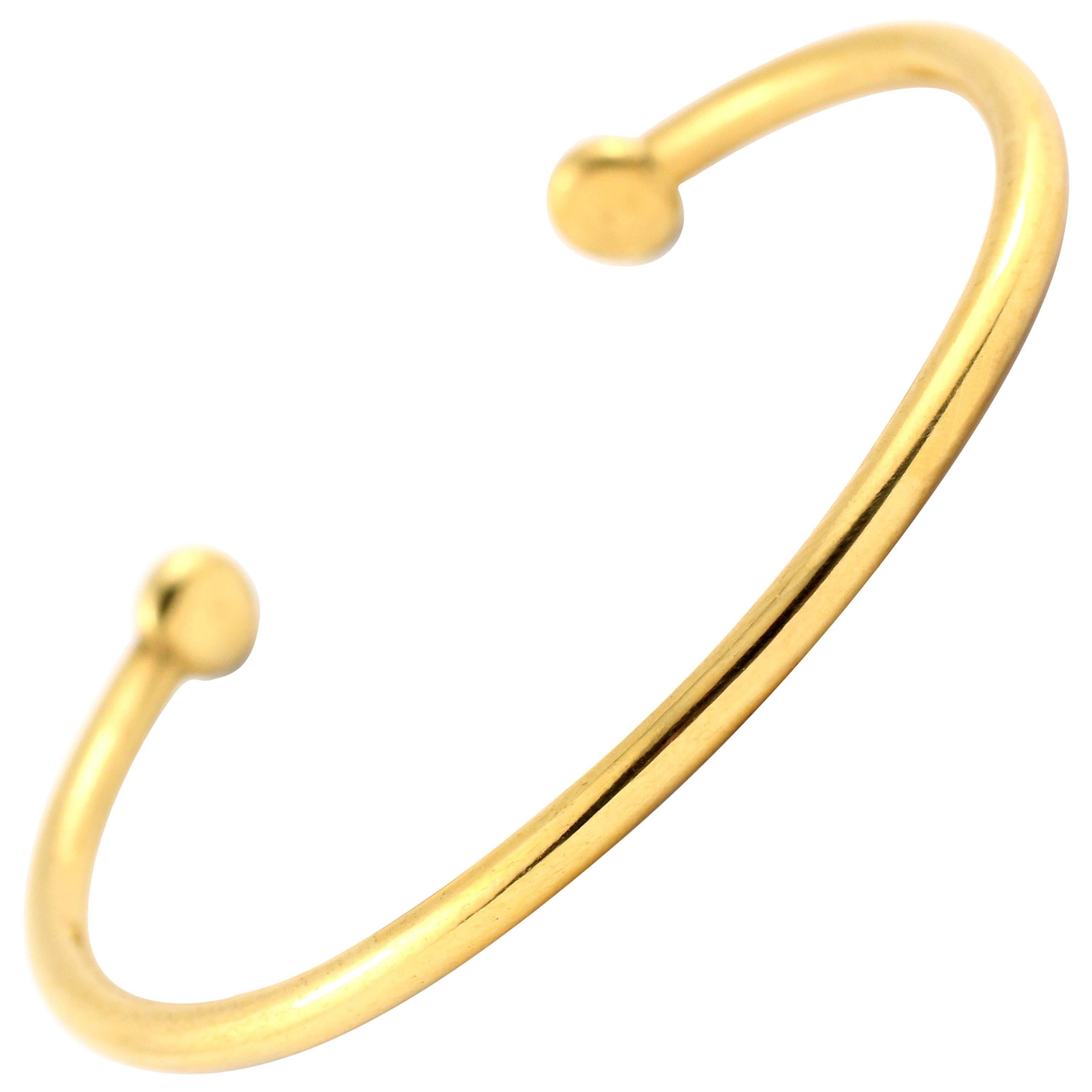 Julius Cohen 24 Kt Gold Bangle Bracelet