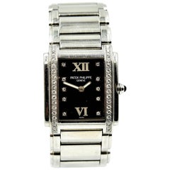 Patek Philippe Ladies Stainless Steel Diamond Twenty-4 quartz Wristwatch  