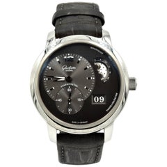 Glashutte Stainless Steel PanoMaticLunar Moonphase automatic Wristwatch 