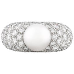 Pearl and Diamond Ring by Cartier