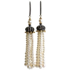 Graduated Pearl Tassel Earrings