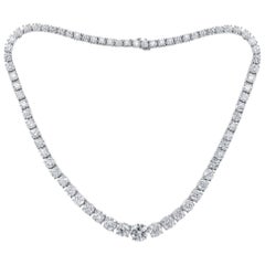 Collar de tenis de diamantes de 49.00 quilates certificado por el GIA
