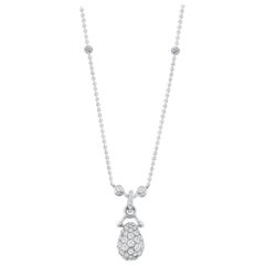 2.66 Carat Diamond Drop Necklace in 18 Karat White Gold with Palladium Alloy