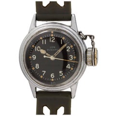 Hamilton Chromium Plated Vintage US Navy “BUSHIPS” WW II Manual Wind Wristwatch