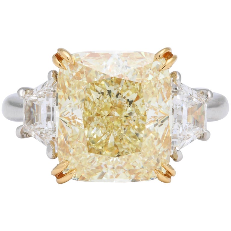 6 Carat GIA Certified Yellow Diamond Ring For Sale at 1stDibs | 6 carat ...
