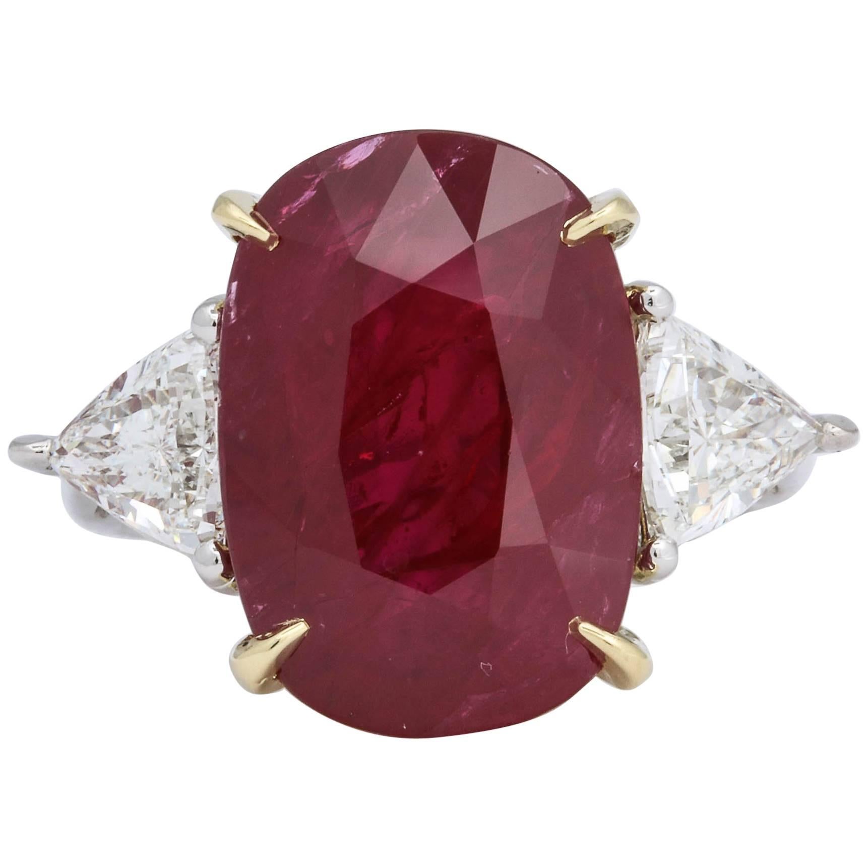 11.50 Carat GIA Certified Ruby Ring For Sale