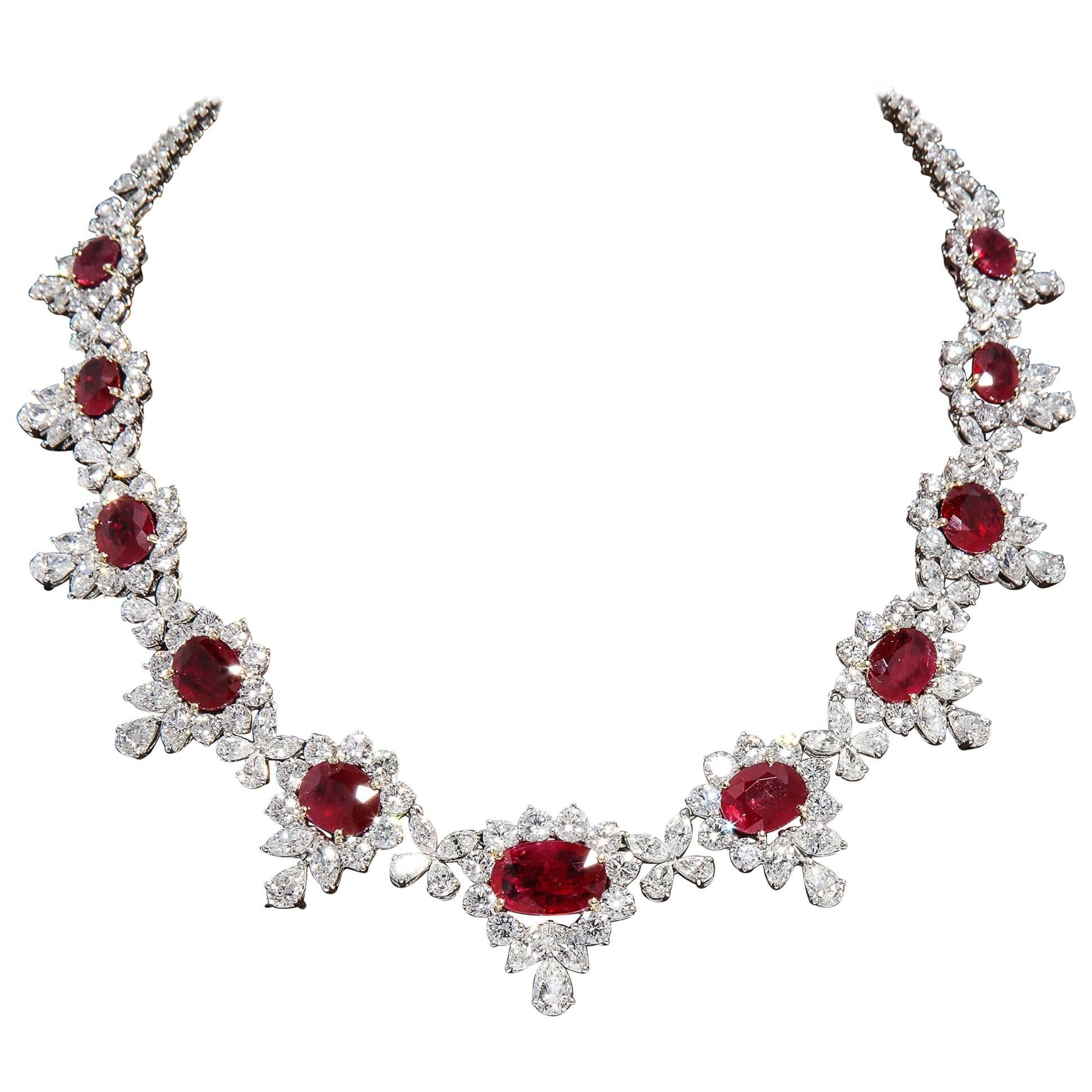 Ruby and Diamond Necklace For Sale at 1stDibs | ruby diamond necklace ...
