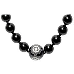 Tiffany & Co. Paloma Picasso Zellige Black and White Resin Bead Necklace