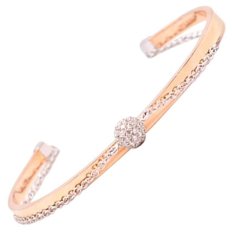 Delfina Delettrez Diamond and 18 Karat Gold Bracelet For Sale