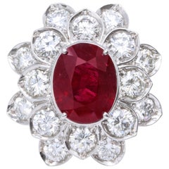 Ruby Diamond Cocktail Ring