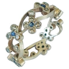 Anello romantico in oro con zaffiro e diamante Dalben