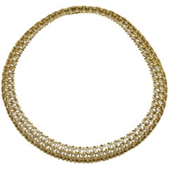 Vintage Yellow Gold Diamond Necklace by Mauboussin from Paris