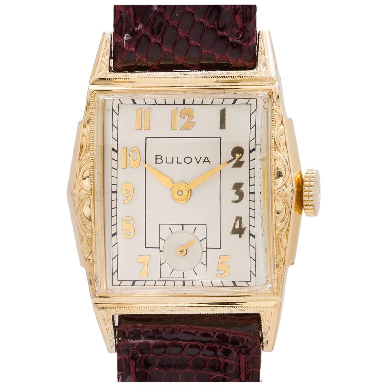 Bulova Yellow Gold Filled Manual Wind Dress Wristwatch, circa 1951