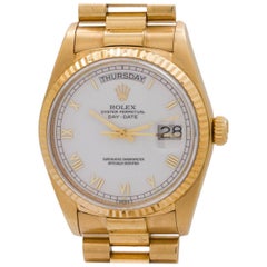 Rolex Yellow Gold Day Date President Automatic wristwatch Ref 18038, circa 1986 