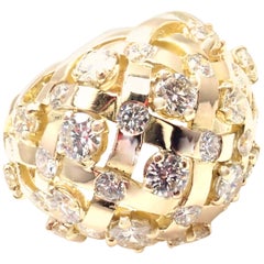 Jean Schlumberger Diamond Yellow Gold Bombe Cocktail Ring