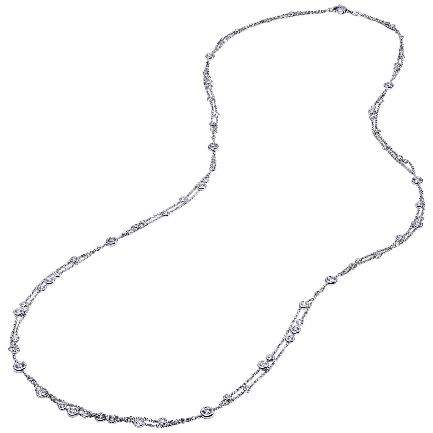 5.65 Carat Bezel-Set Diamond Chain
