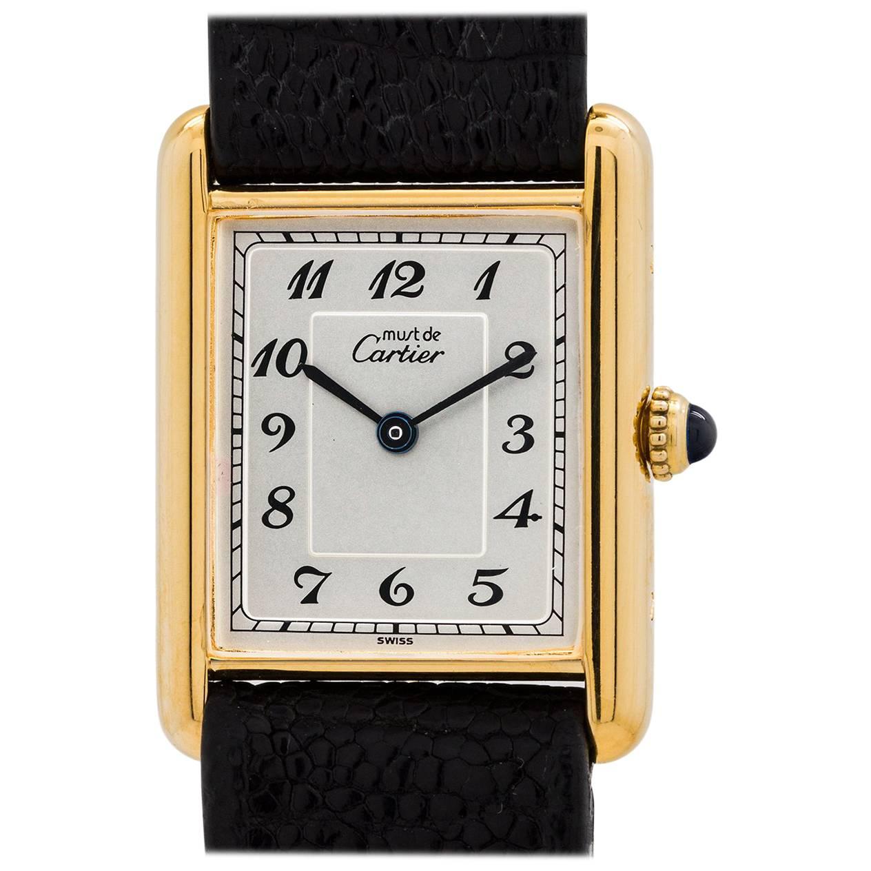 Cartier Vermeil Tank Louis quartz wristwatch, circa 1990s