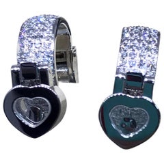 Chopard Happy Diamonds White Gold Hearts Diamond Earrings 84/6987-1001 Brand New