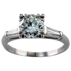 1.30 Carat Diamond Platinum Engagement Ring