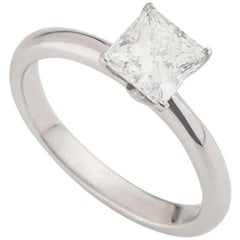 Tiffany & Co. 1.55 Carat Princess Cut Diamond Engagement Ring