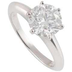 Tiffany & Co. 1.79 Carat Diamond Platinum Setting Band Ring