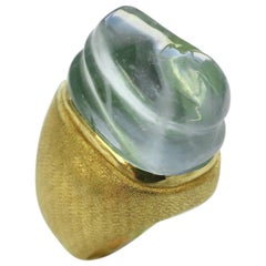 Burle Marx Aquamarine and Gold Forma Livre Ring
