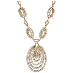 CIRCA Van Cleef & Arpels Diamant or jaune Collier Boucles d'oreilles Parure Suite