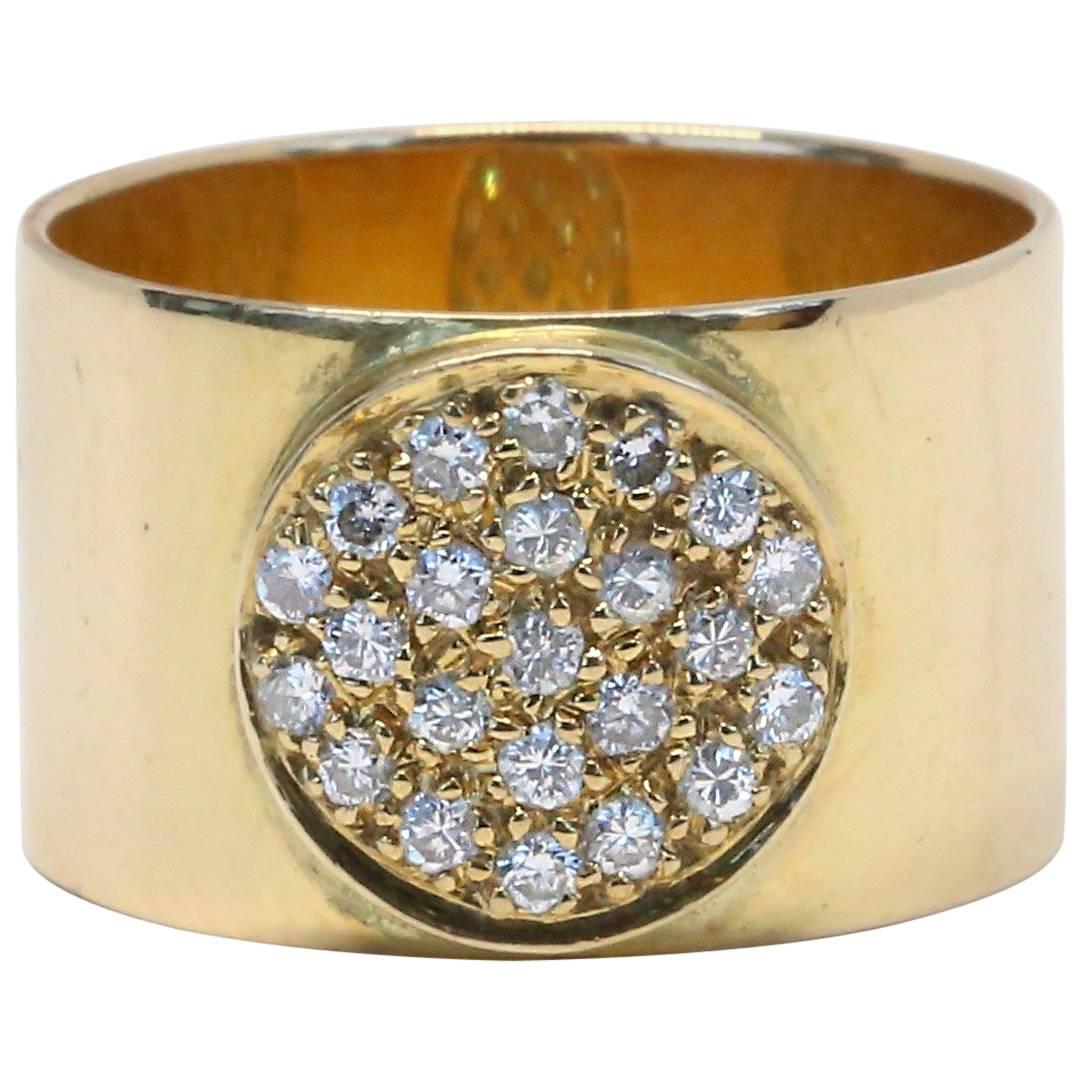 1970s Jean Dinh Van Anthea Diamond 18 Karat Gold Ring