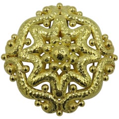 David Webb Yellow Gold Brooch