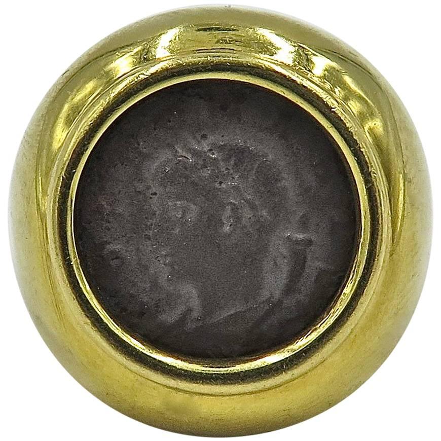Ancient Coin and Gold Ring