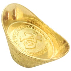 23 Karat Gold “Yuen Bao” Chinese Prosperity Charm