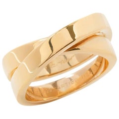 Bague Cartier en or jaune 18 carats croisée Paris Nouvelle Vague