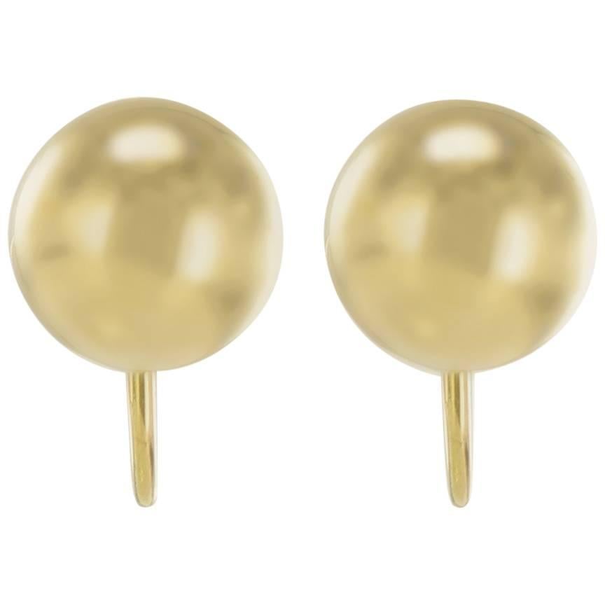 20th Century Antique 18 Karat Gold Pearls Earrings