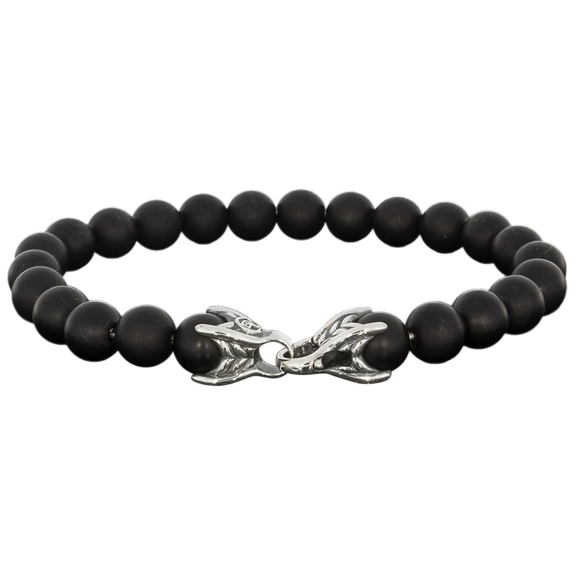 David Yurman Black Onyx Spiritual Bead Bracelet