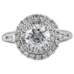 Mark Broumand 2.57 Carat Old European Cut Diamond Engagement Ring