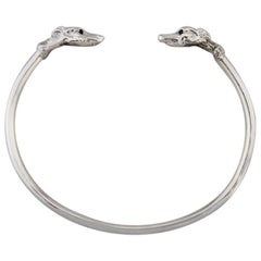 Greyhound Bangle in Sterling Silver