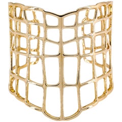 Vintage Hermes Niloticus Ombre Rose Gold Cuff Bracelet