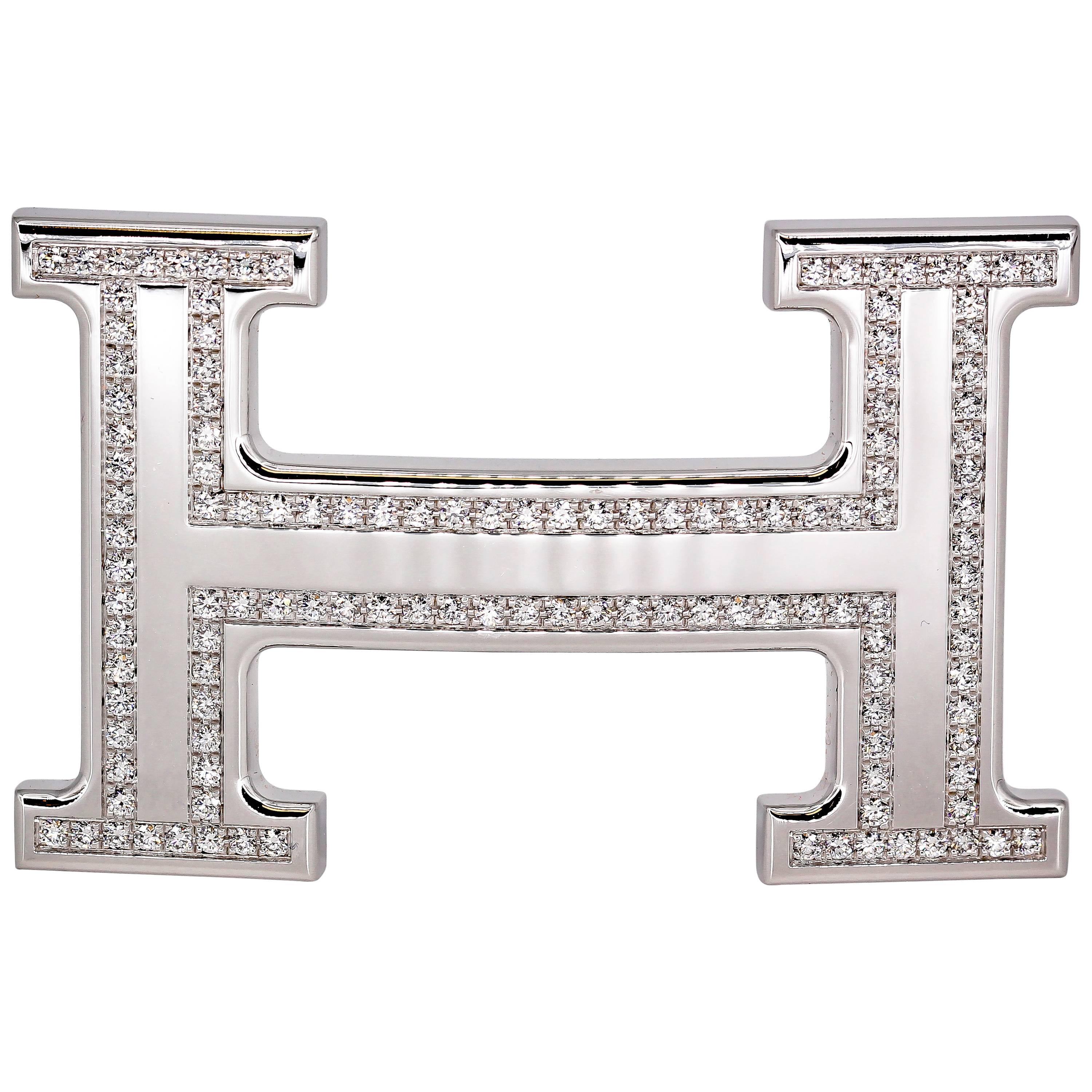 Hermes Diamond And White Gold Belt Buckle | lupon.gov.ph