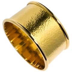 Hammered Gold Bangle 22 Carat Hammered Yellow Gold