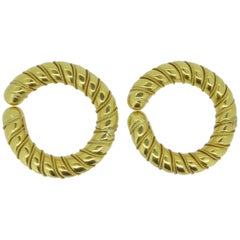 Lalaounis 20/22 Carat Yellow Gold Ropetwist Hoop Earrings