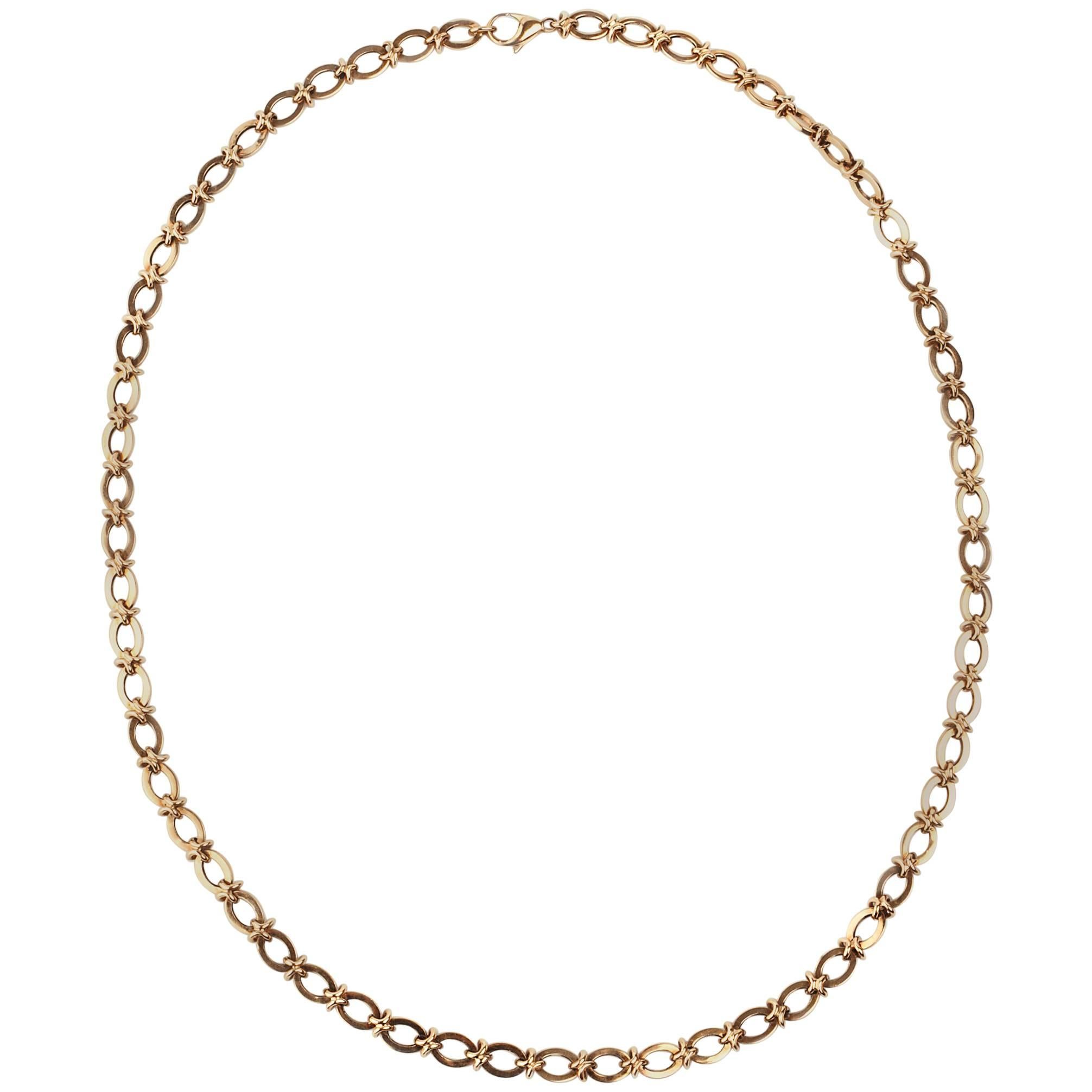 Heavy Cropp and Farr 9 Karat Gold Chain For Sale