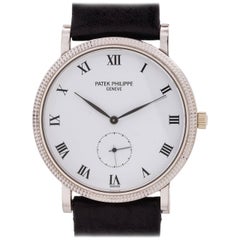 Vintage Patek Philippe Ref 3919G Hobnail Bezel White Gold Wristwatch, circa 1990s