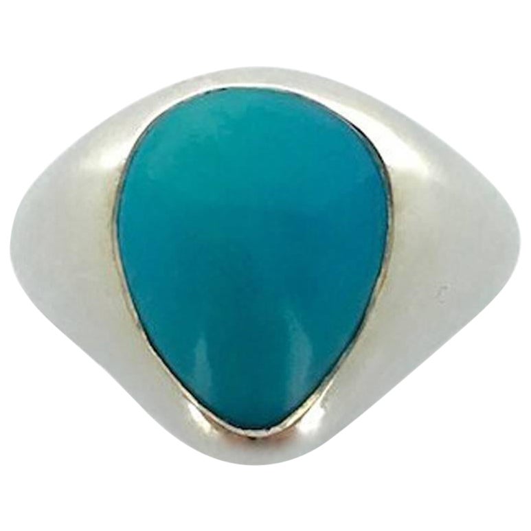 Turquoise Natural on Silver Ring