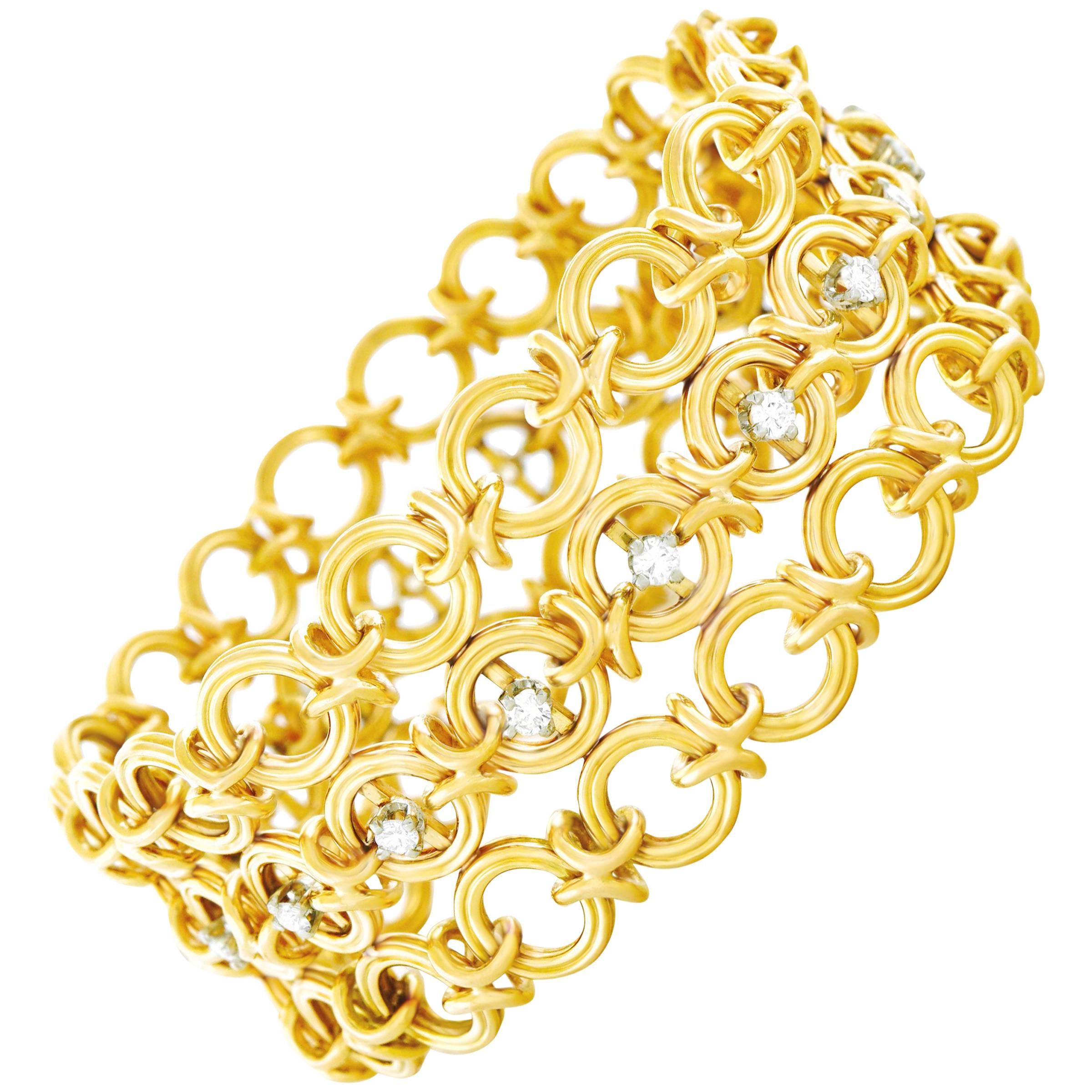 French 1960s Gold Bracelet