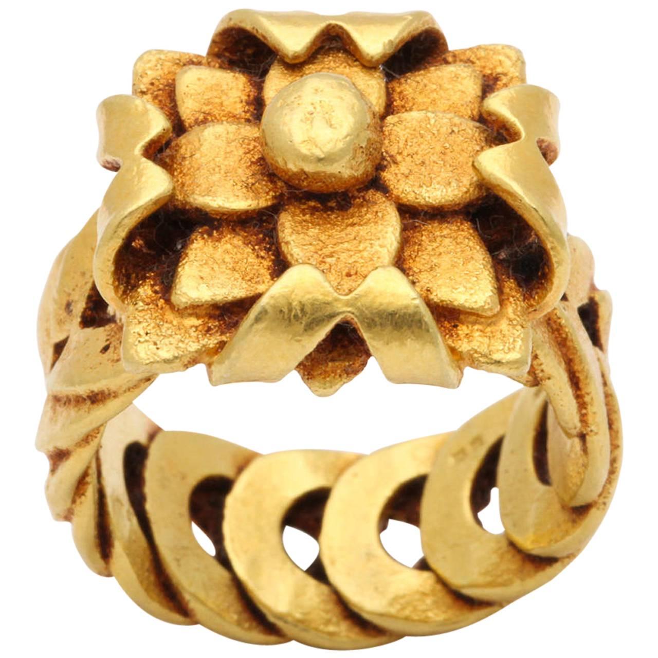 Gold Basket Ring