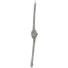 Diamond Elgin Watch, circa 1940s in Platinum