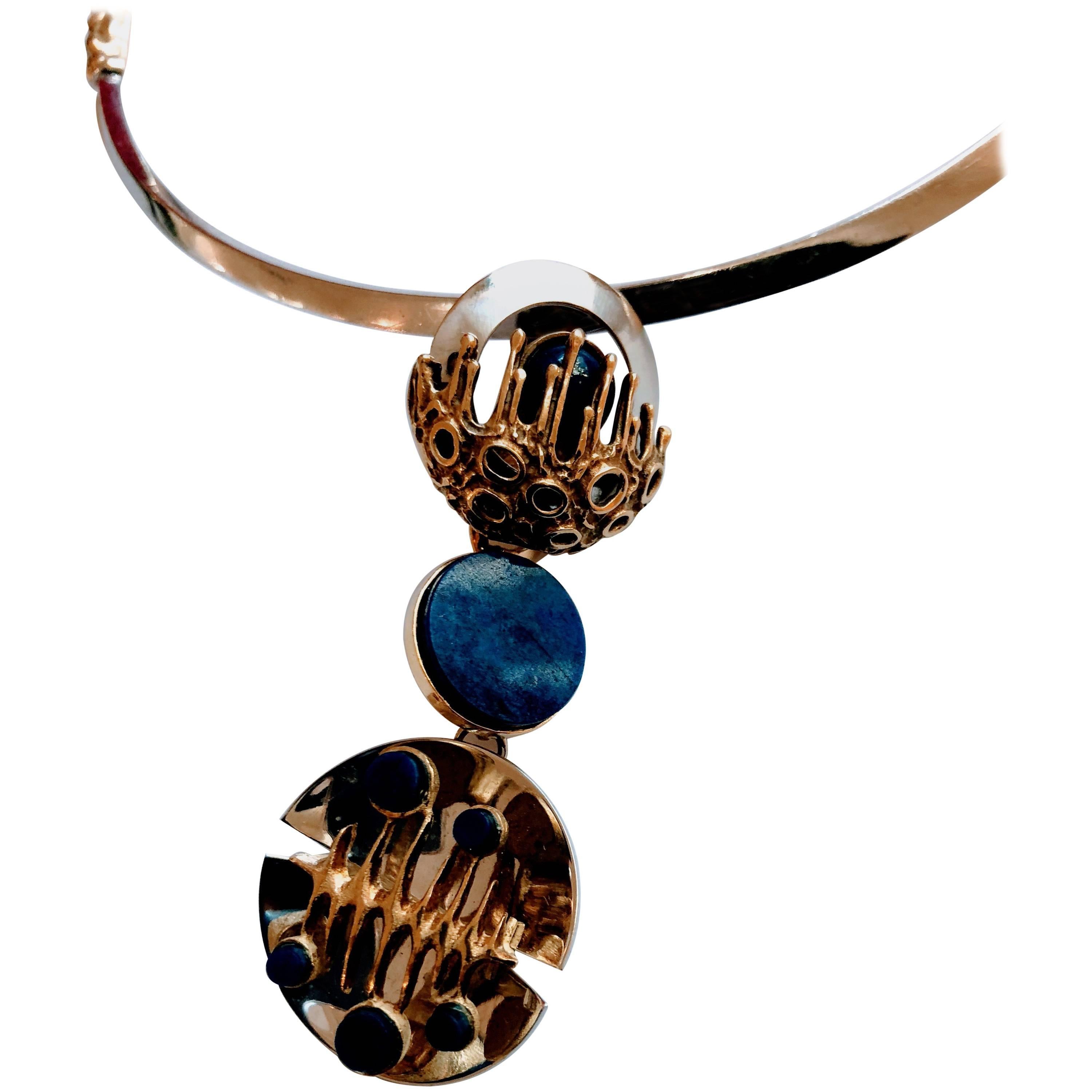 1960 Uno a Erre Design Lapis Necklace
