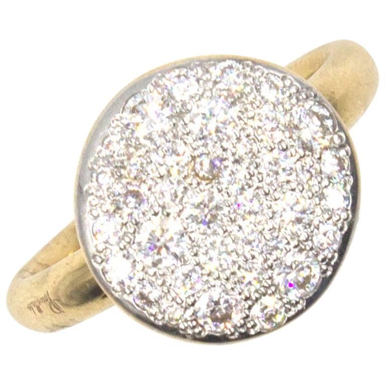 Pomellato Pave White Diamond 18 Karat Rose Gold Ring