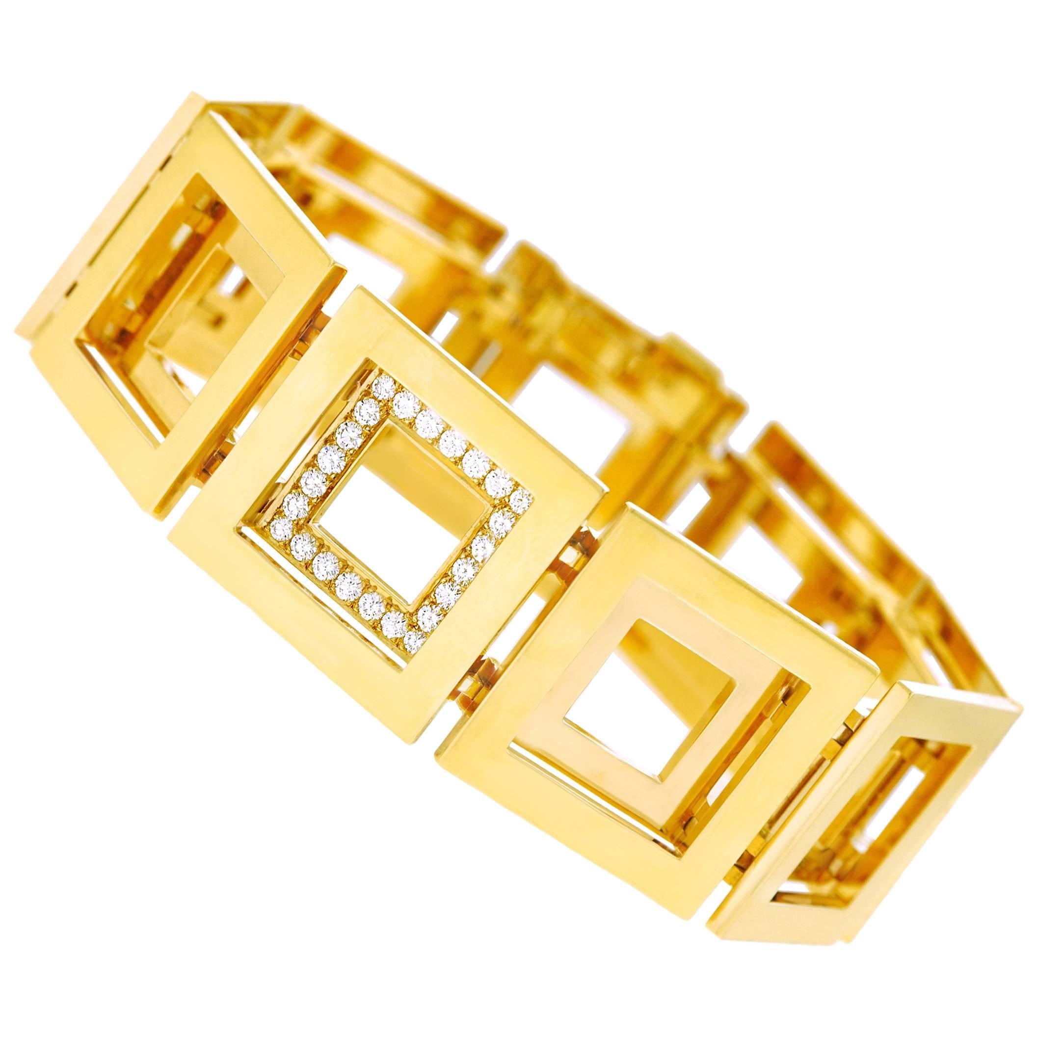 Blochliger Modernist Gold Bracelet